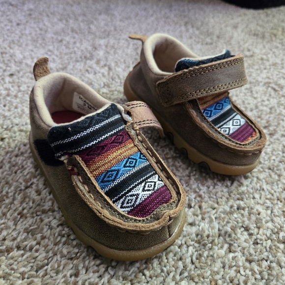 NWOT Twisted X Infant Boys' Serape Canvas Driving Shoes - Moc Toe - Picture 3 of 5
